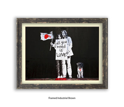 John & Yoko Banksy Art Print