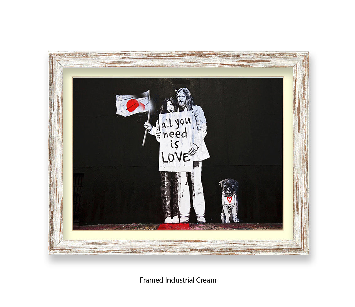 John & Yoko Banksy Art Print
