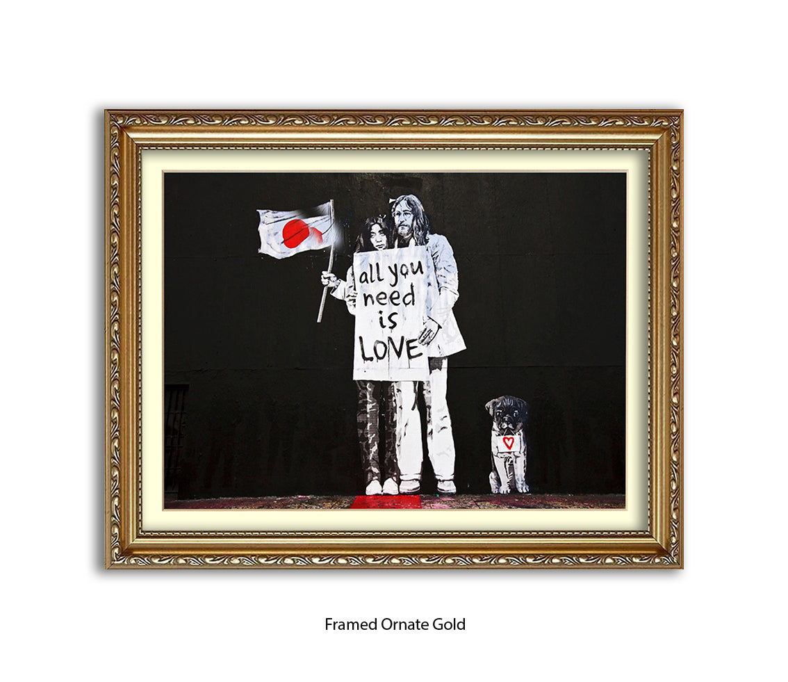 John & Yoko Banksy Art Print