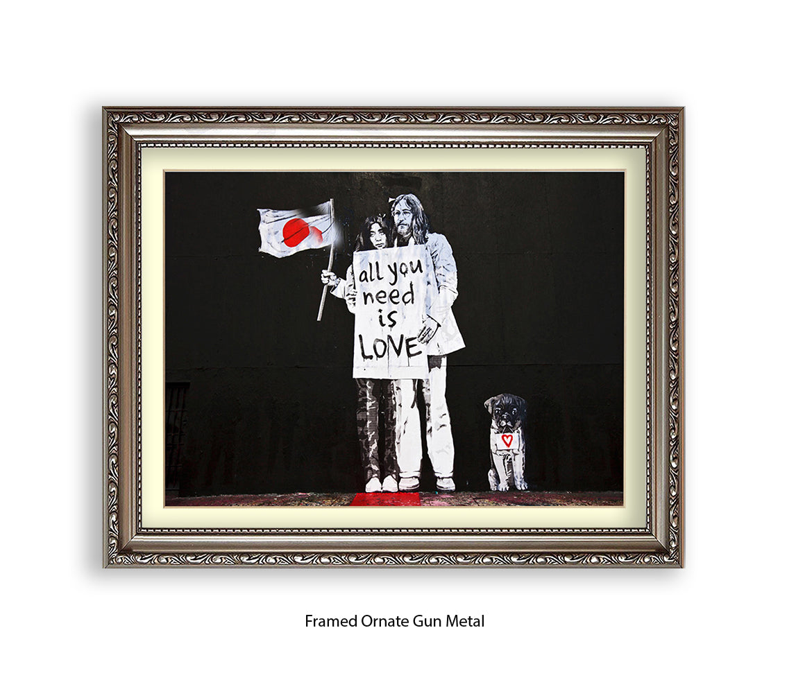 John & Yoko Banksy Art Print