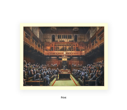 Monkey Parliament Banksy Art Print