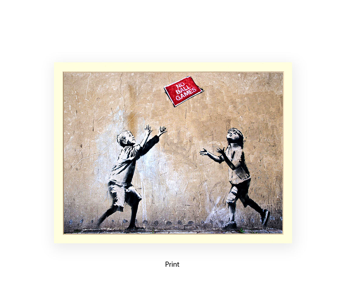 No Ball Games - Banksy Art Print