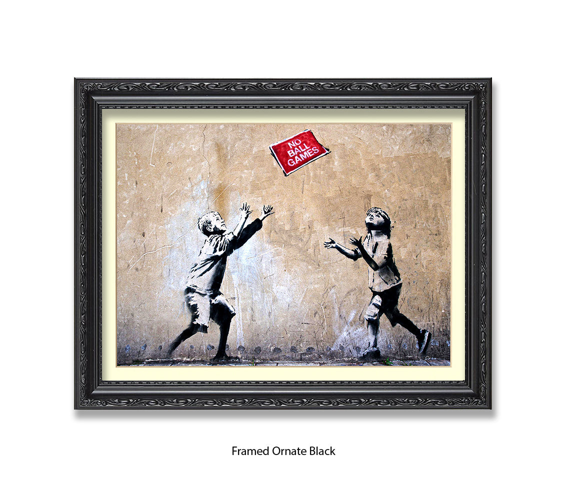 No Ball Games - Banksy Art Print
