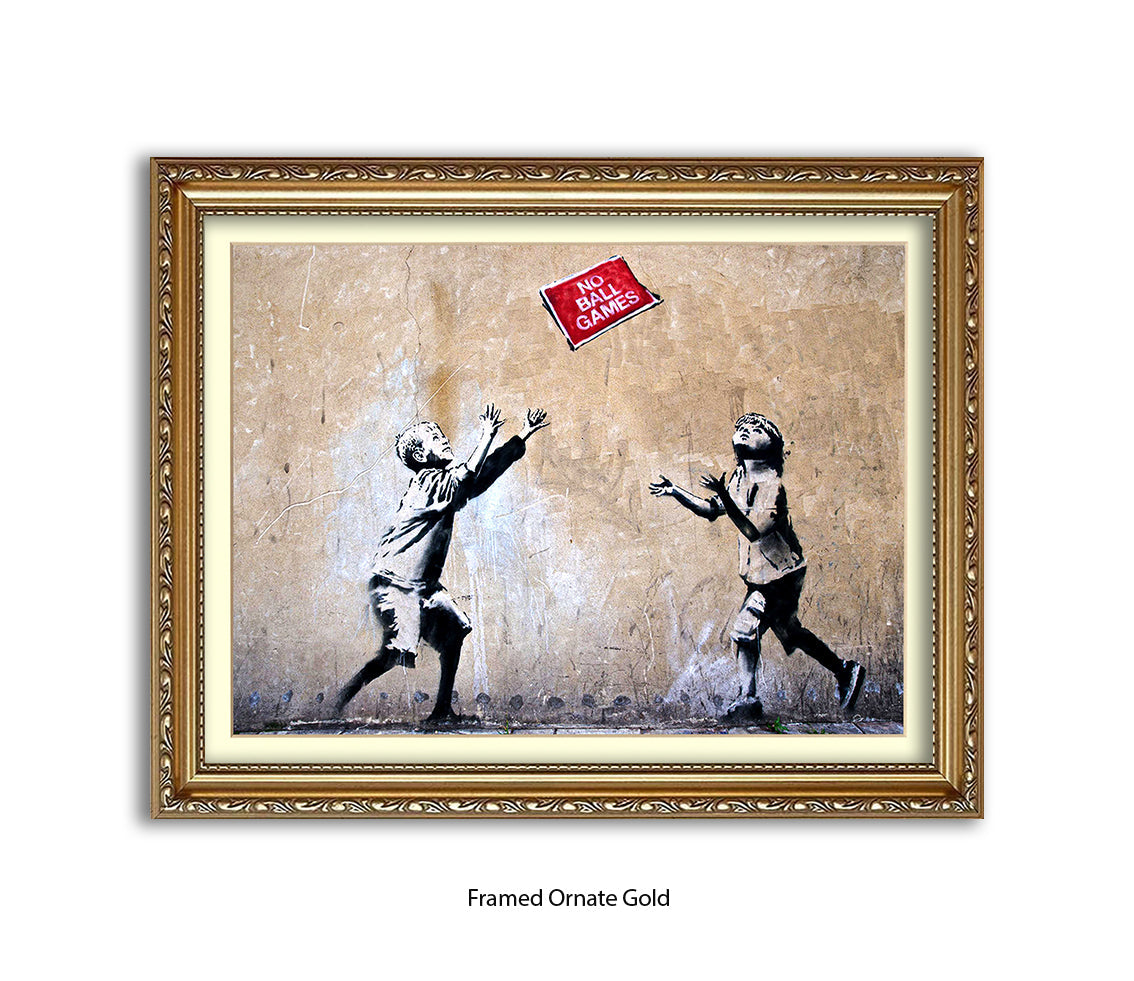 No Ball Games - Banksy Art Print