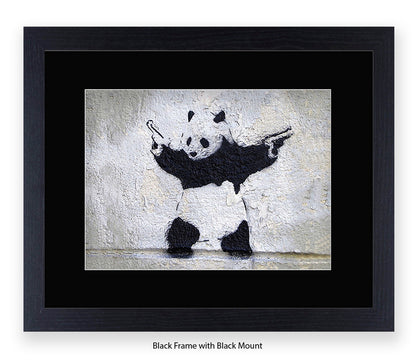 Panda Guns - H -  Banksy Art Print