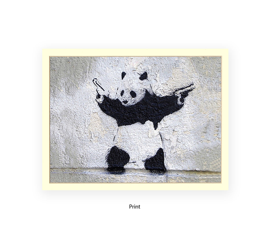 Panda Guns - H -  Banksy Art Print