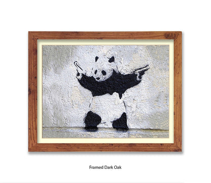 Panda Guns - H -  Banksy Art Print