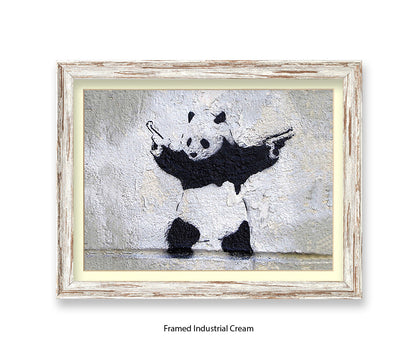 Panda Guns - H -  Banksy Art Print