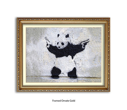 Panda Guns - H -  Banksy Art Print
