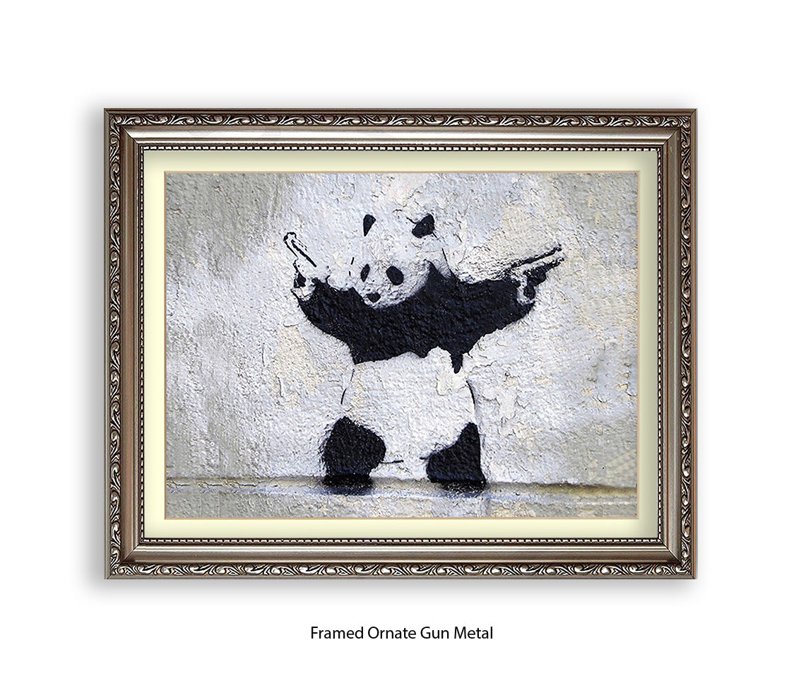 Panda Guns - H -  Banksy Art Print