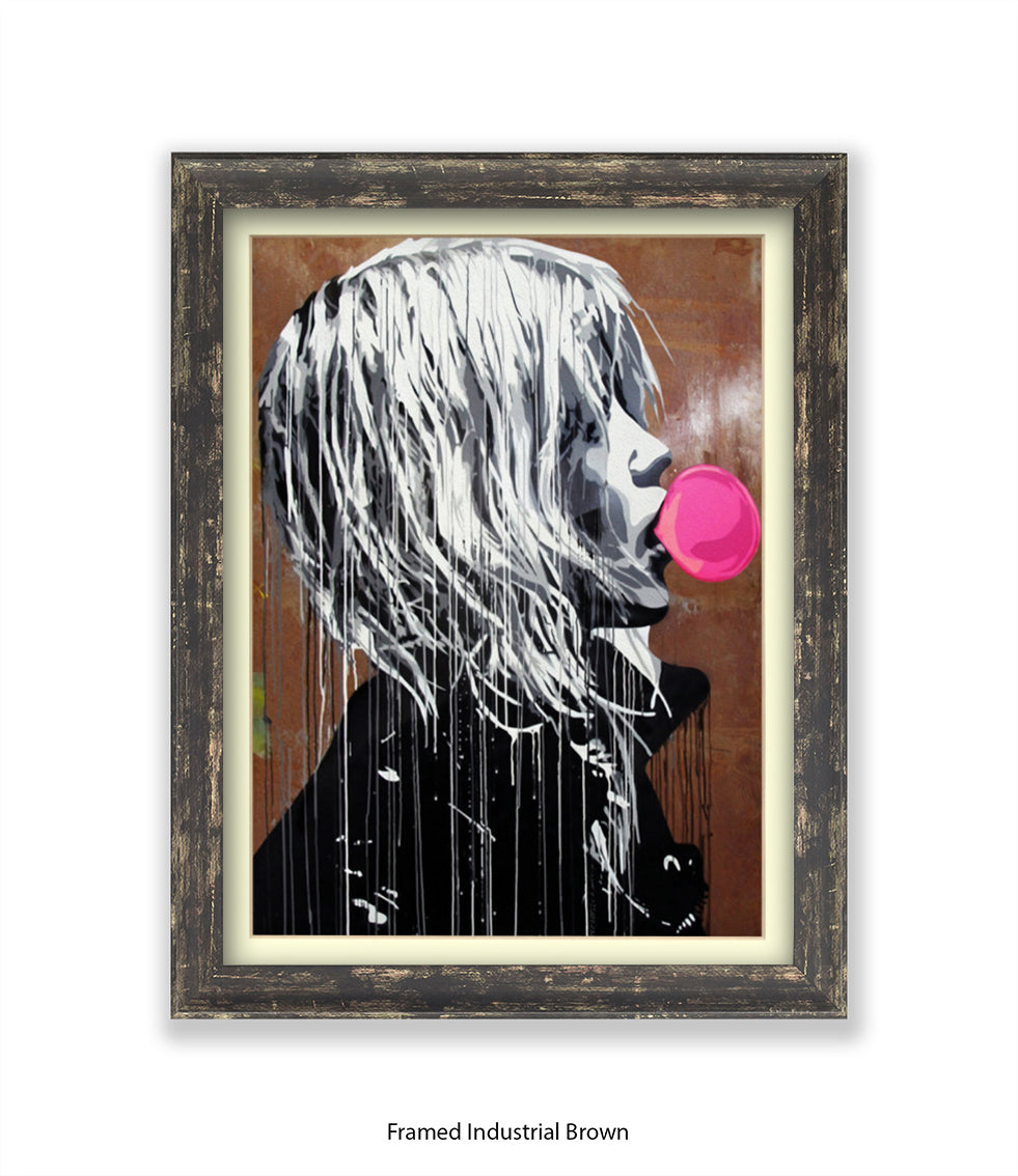 Bubblegum Girl Banksy Art Print