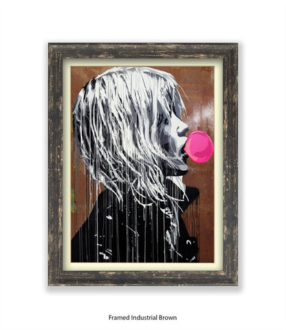 Bubblegum Girl Banksy Art Print