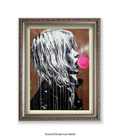 Bubblegum Girl Banksy Art Print
