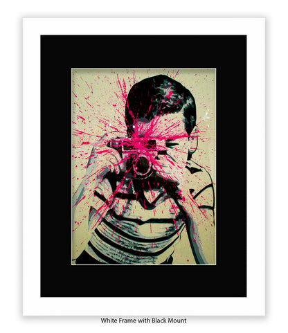 Camera Splash Boy Banksy Art Print