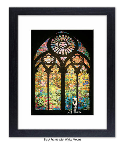 Church Boy Window Banksy Art Print