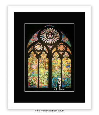 Church Boy Window Banksy Art Print