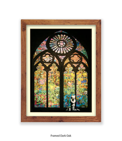 Church Boy Window Banksy Art Print