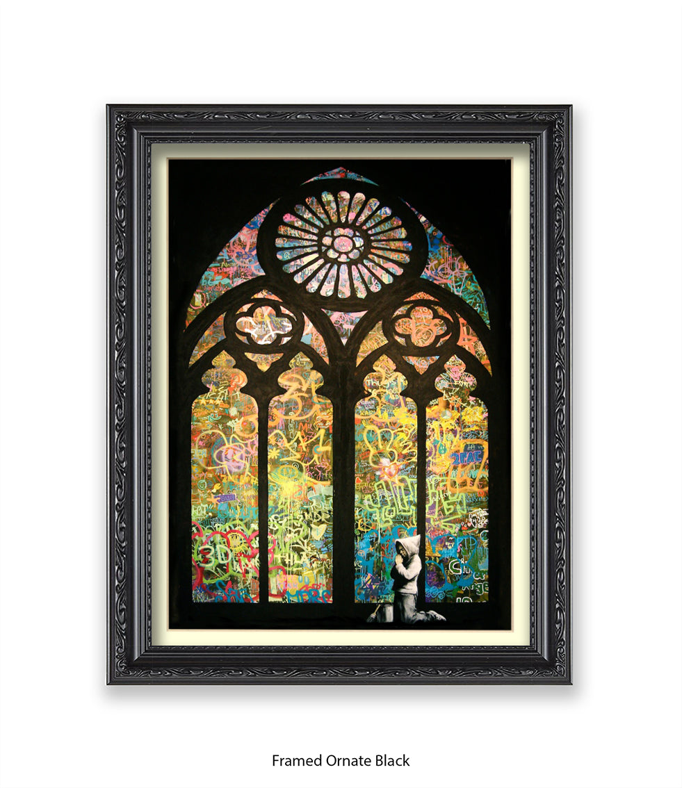Church Boy Window Banksy Art Print