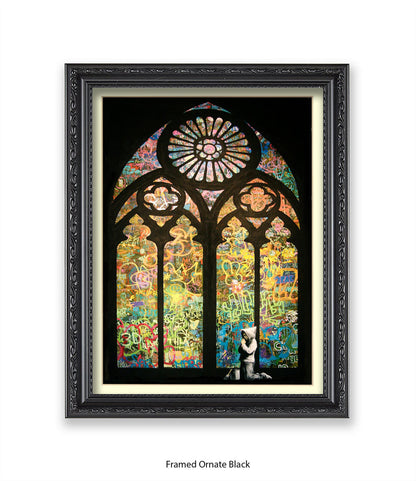 Church Boy Window Banksy Art Print