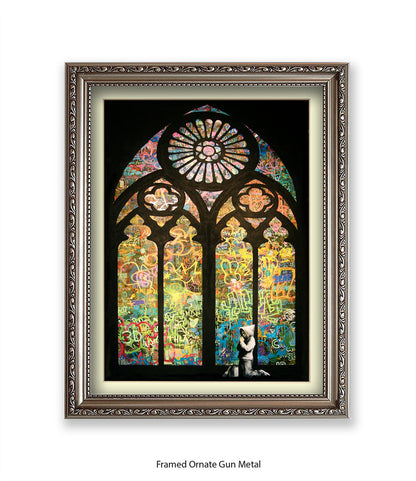 Church Boy Window Banksy Art Print