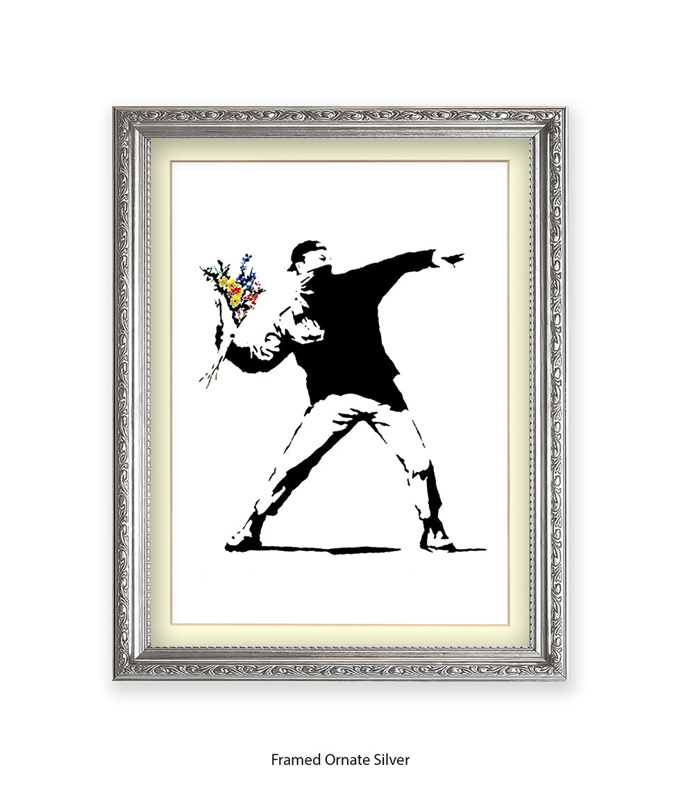 Flower Chucker Banksy Art Print