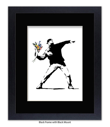 Flower Chucker Banksy Art Print