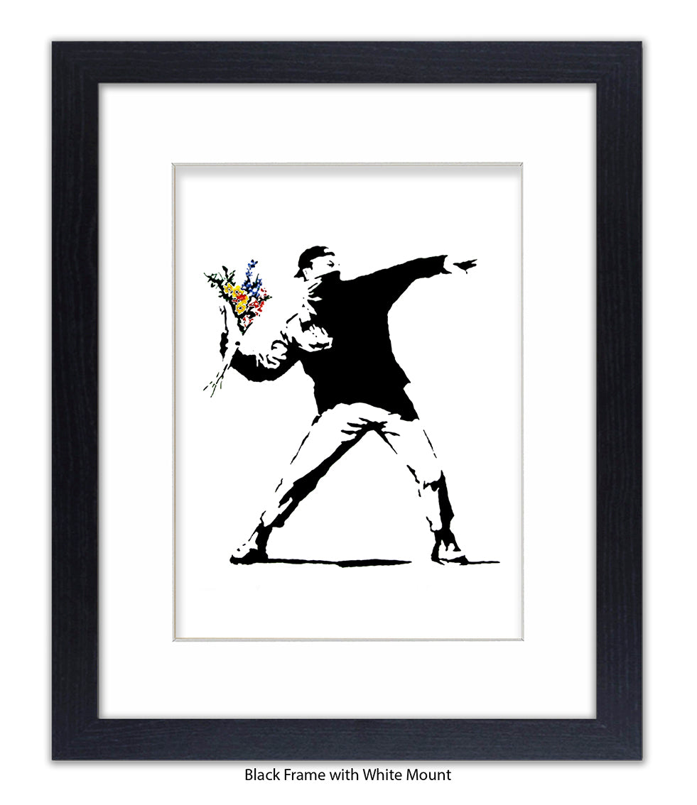 Flower Chucker Banksy Art Print