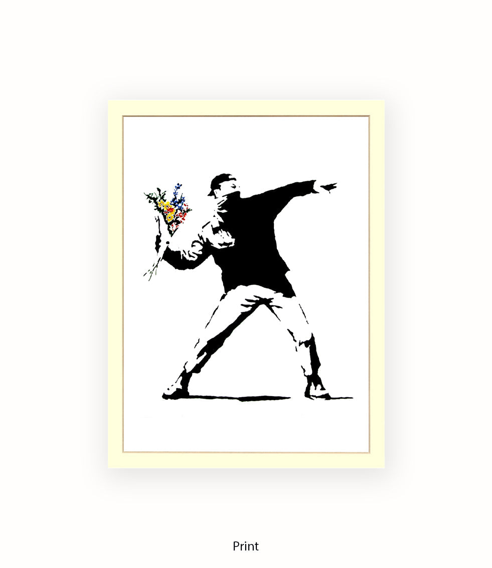 Flower Chucker Banksy Art Print