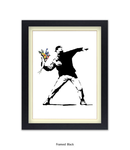 Flower Chucker Banksy Art Print