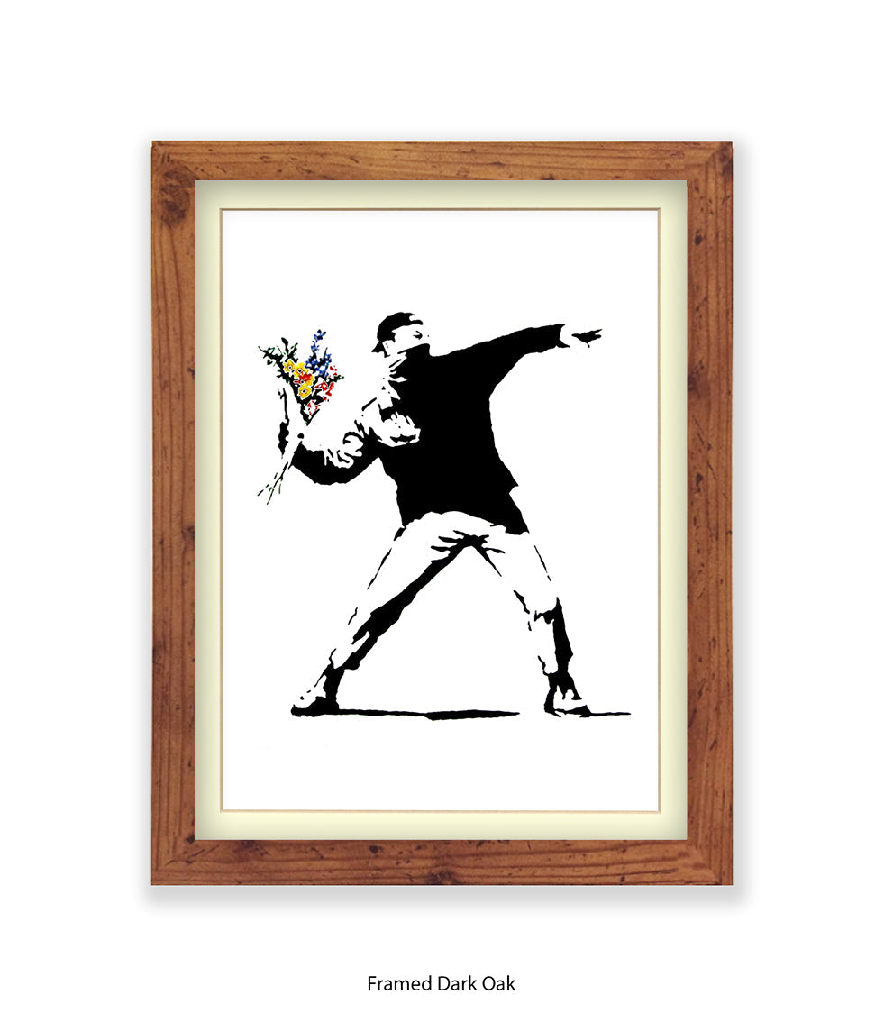 Flower Chucker Banksy Art Print