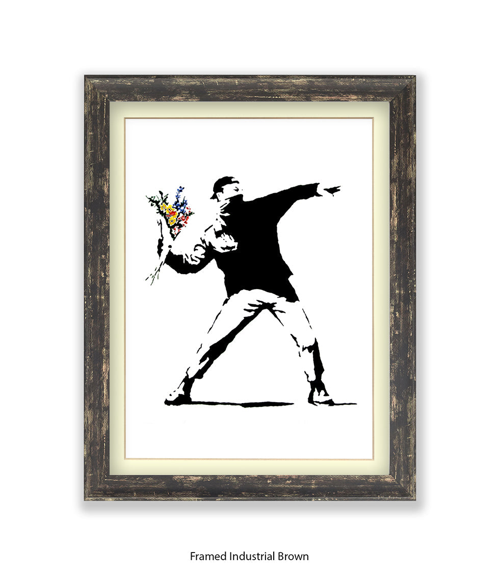 Flower Chucker Banksy Art Print
