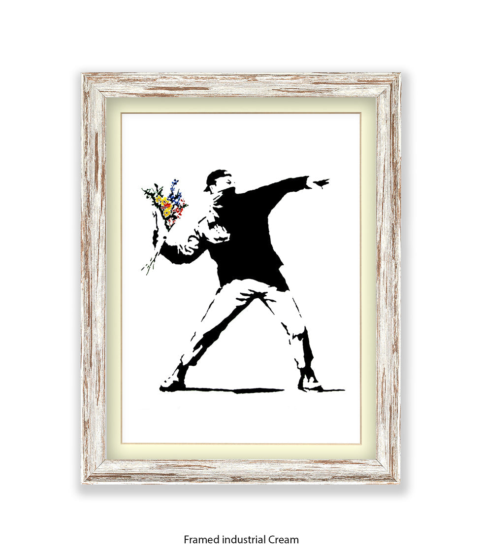 Flower Chucker Banksy Art Print