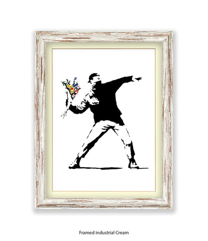 Flower Chucker Banksy Art Print