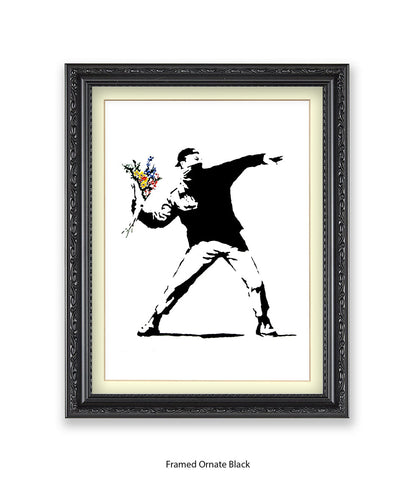 Flower Chucker Banksy Art Print
