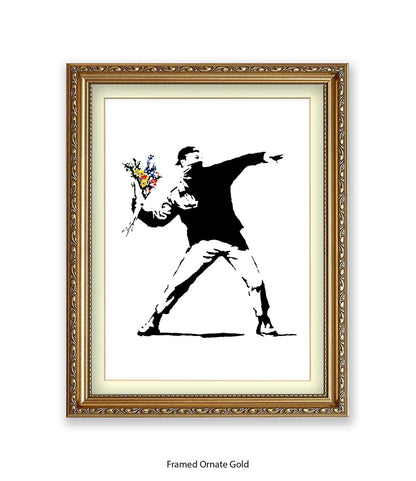 Flower Chucker Banksy Art Print