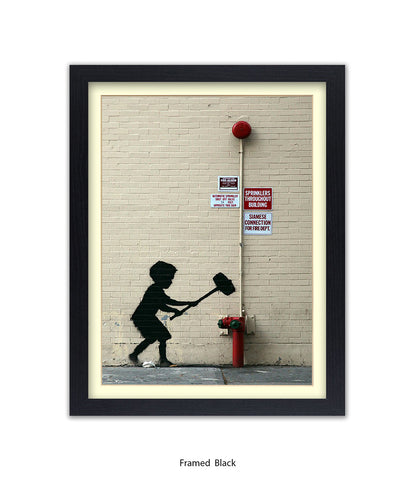 Hammer Boy Banksy Art Print
