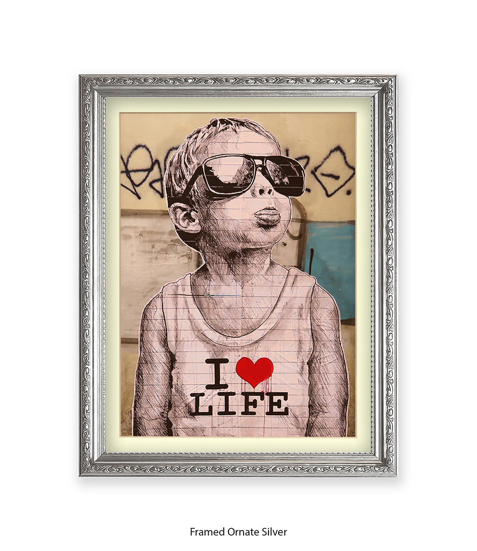 I Love Life Banksy Art Print