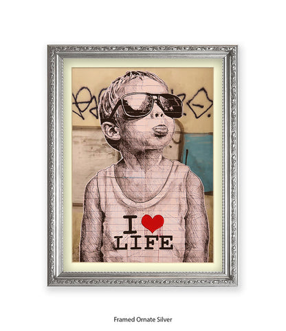 I Love Life Banksy Art Print