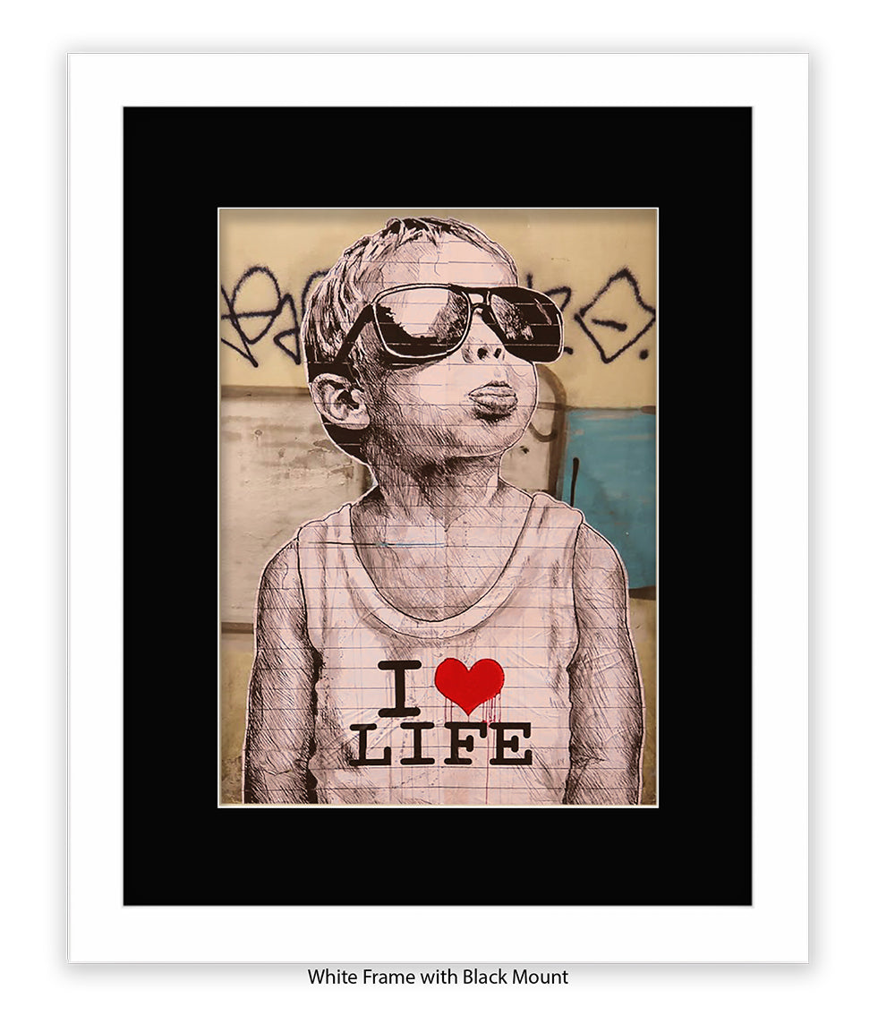 I Love Life Banksy Art Print