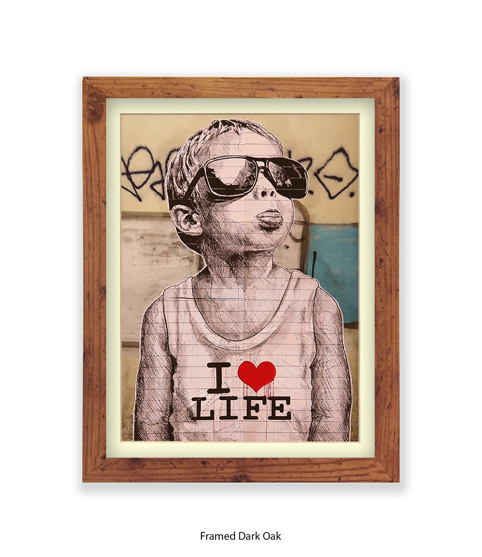 I Love Life Banksy Art Print