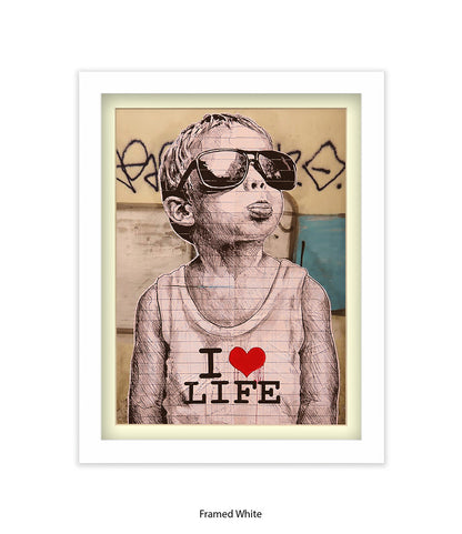 I Love Life Banksy Art Print