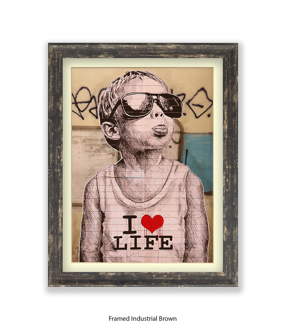 I Love Life Banksy Art Print