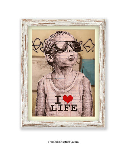 I Love Life Banksy Art Print