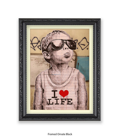 I Love Life Banksy Art Print