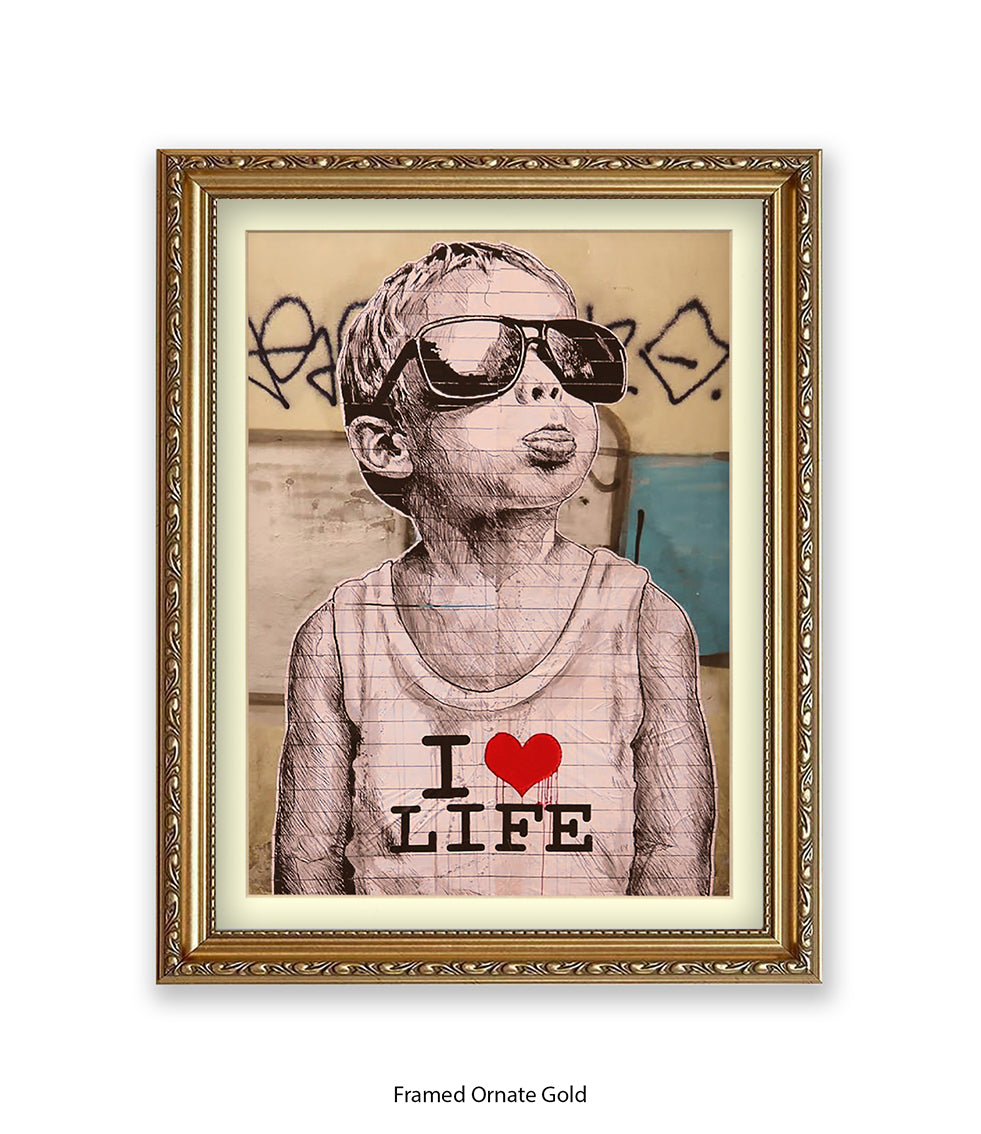 I Love Life Banksy Art Print