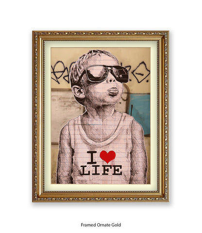 I Love Life Banksy Art Print