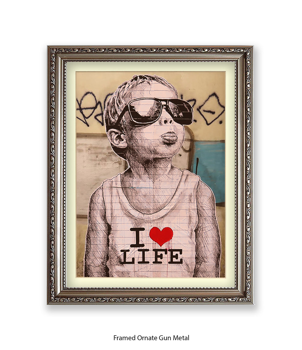 I Love Life Banksy Art Print