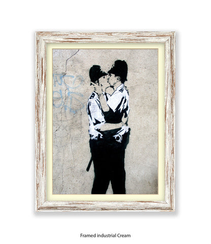 Kissing Coppers Banksy Art Print