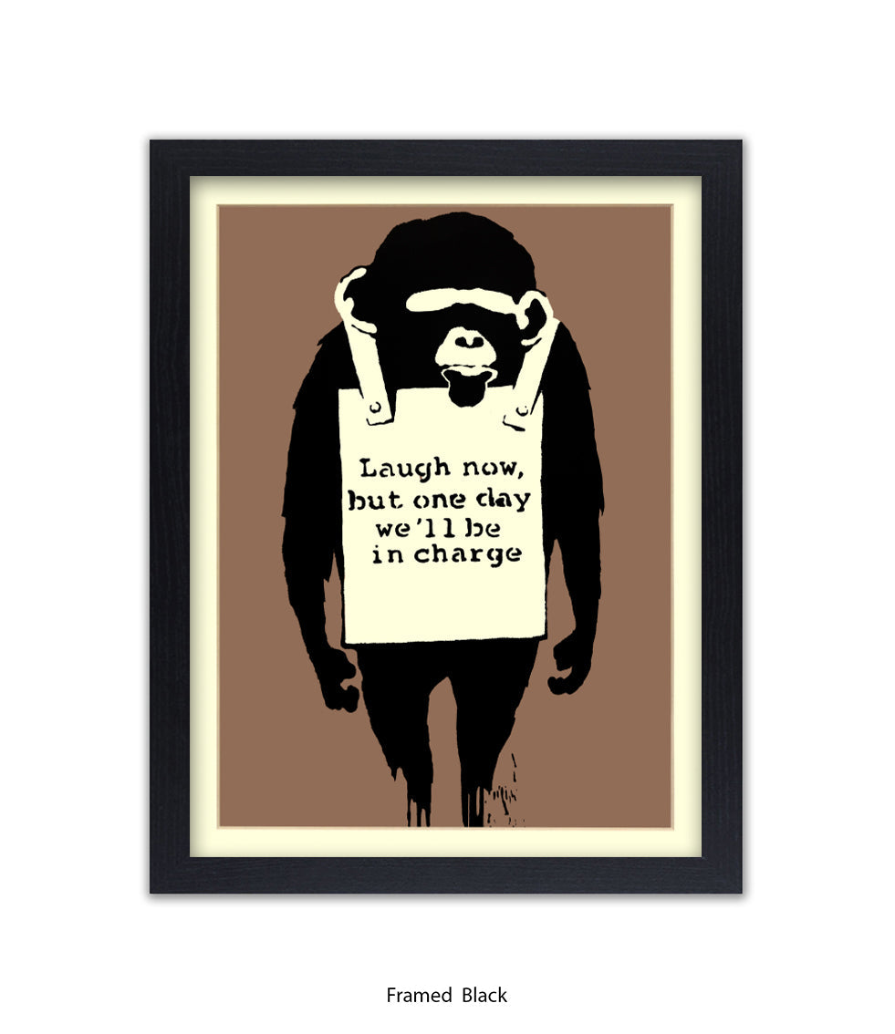 Monkey Laugh Now Banksy Art Print