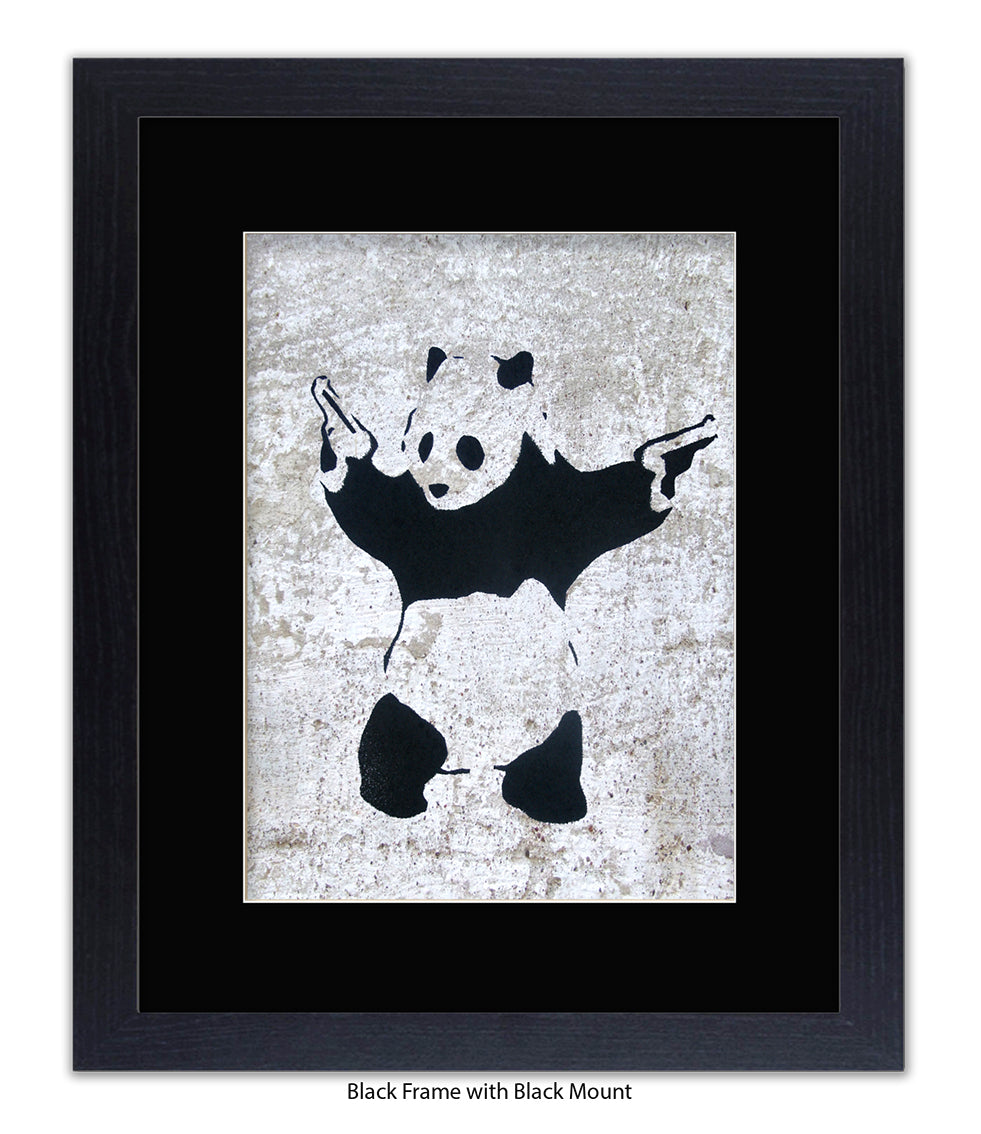 Panda Guns Banksy Art Print